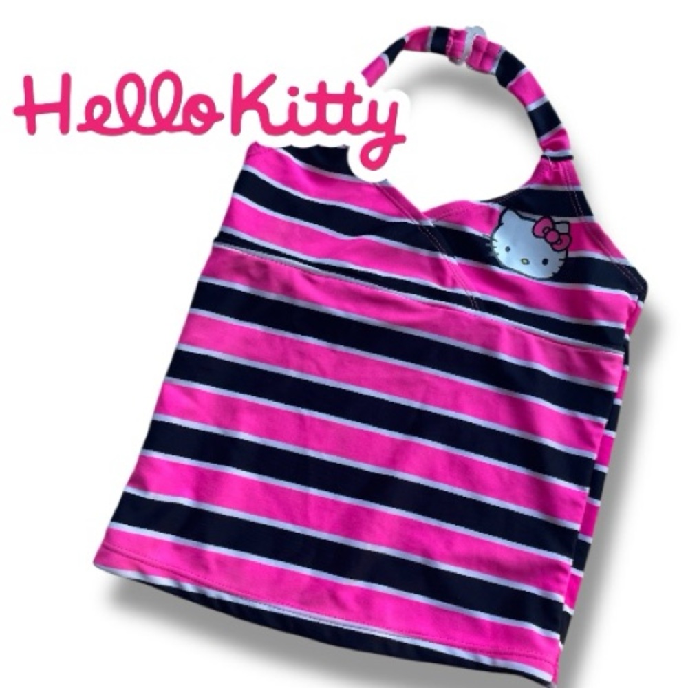 Hello Kitty Girls Size 7/8 Tankini Top ONLY Halter Neck
